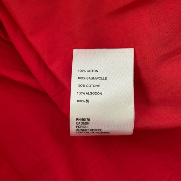 Anthropologie Klara off-shoulder dress full sleeve pockets V neck cotton 6Petite - Picture 10 of 14